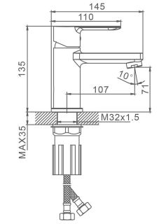 Смеситель для раковины Splenka S06.10.09 графит